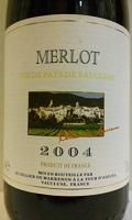 MERLOT 2004 Cellier de Marrenon (half)