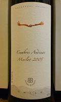 BUTRON BUDINICH CUMBRES ANDINAS MERLOT 2005