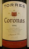 TORRES Coronas 2004 TEMPRANILLO