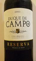 DUQUE DE CAMPO 2003 RESERVA