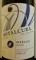 BOTALCURA MERLOT EL DELIRIO RESERVA 2005