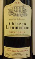 Chateau Lieumenant 2007